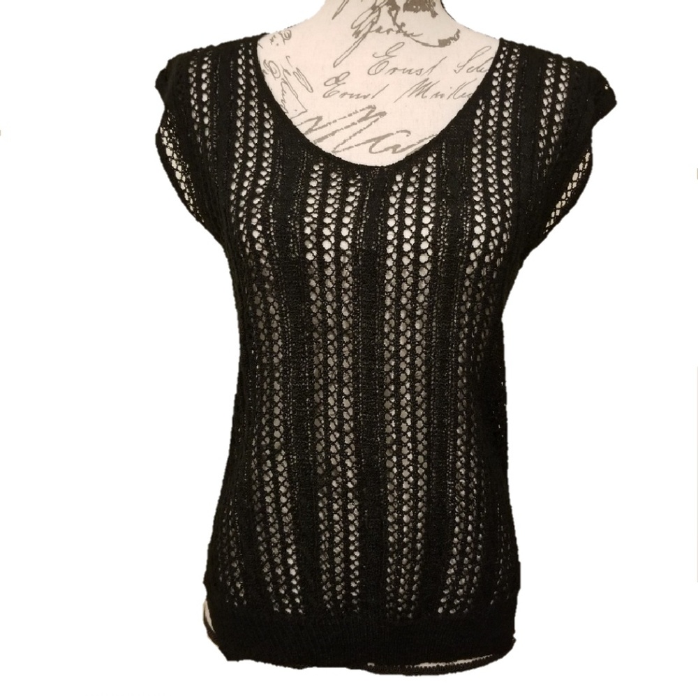 Bacci Crochet Black Top